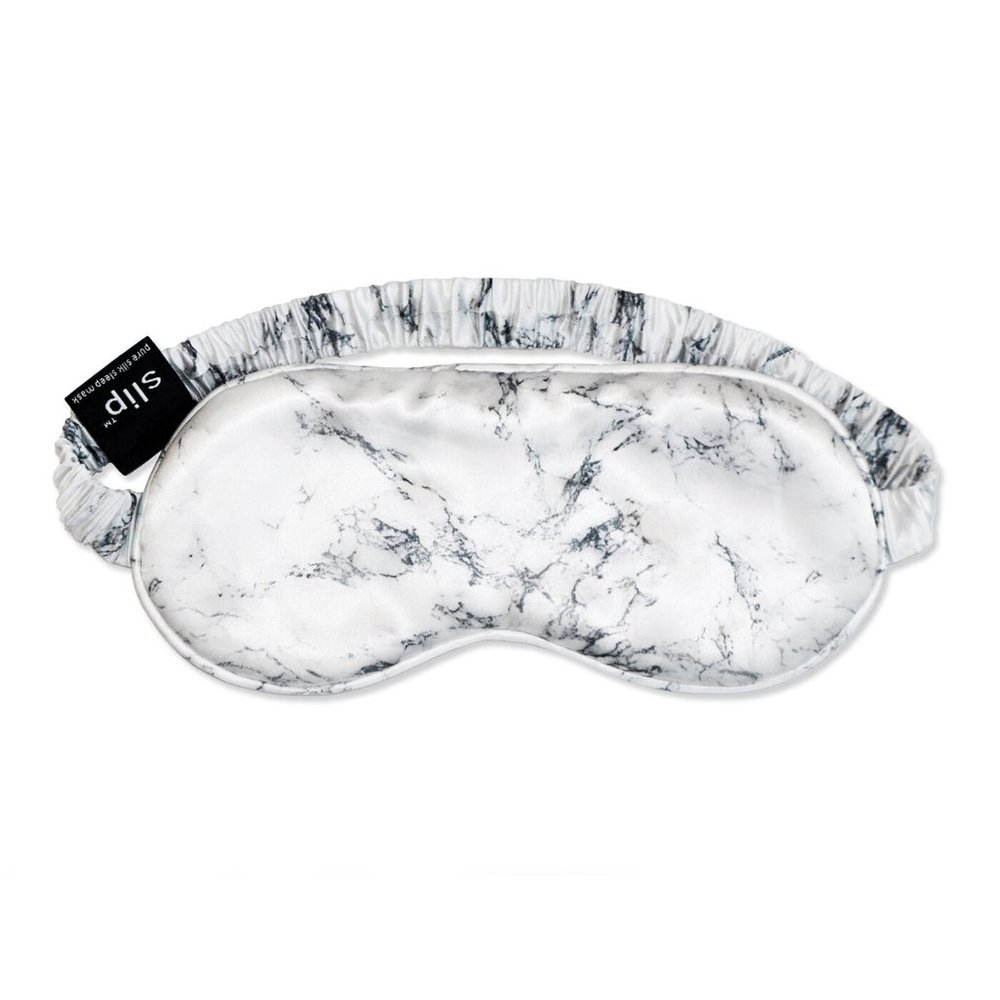 slip Marble Print Silk Eye Mask